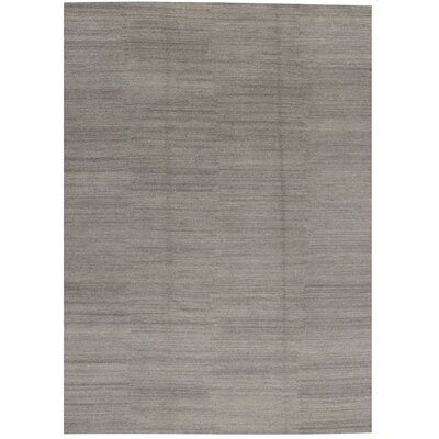 One-of-a-Kind Hand-Knotted Gray 9'10" x 12'11" Area Rug - Image 0