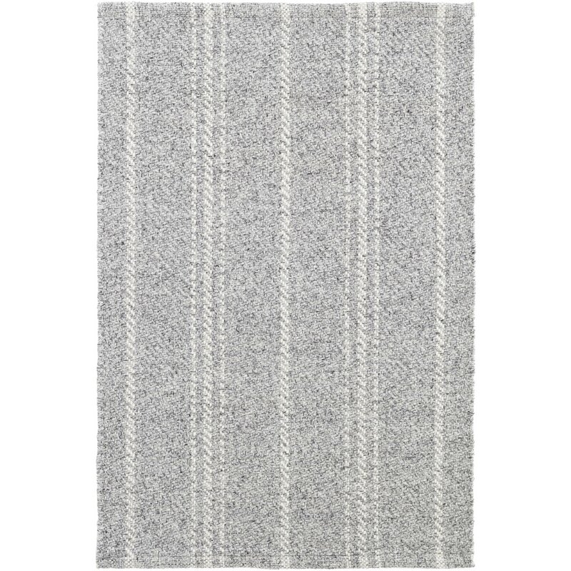 Dash and Albert Rugs Melange Stripe Grey/Ivory Handwoven Indoor/Outdoor Rug - Image 0