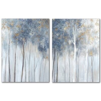 Fog and Gold - 2 Piece Wrapped Canvas Print Set - Image 0