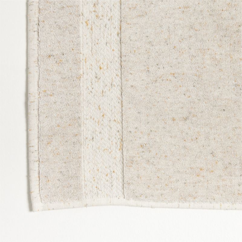 Organic Turkish Cotton Natural Beige Fleck Bath Mat 20"x34" - Image 1