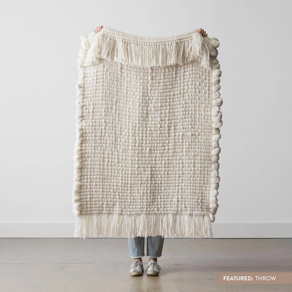 The Citizenry Celeste Chunky Wool Throw | Ivory - Image 5