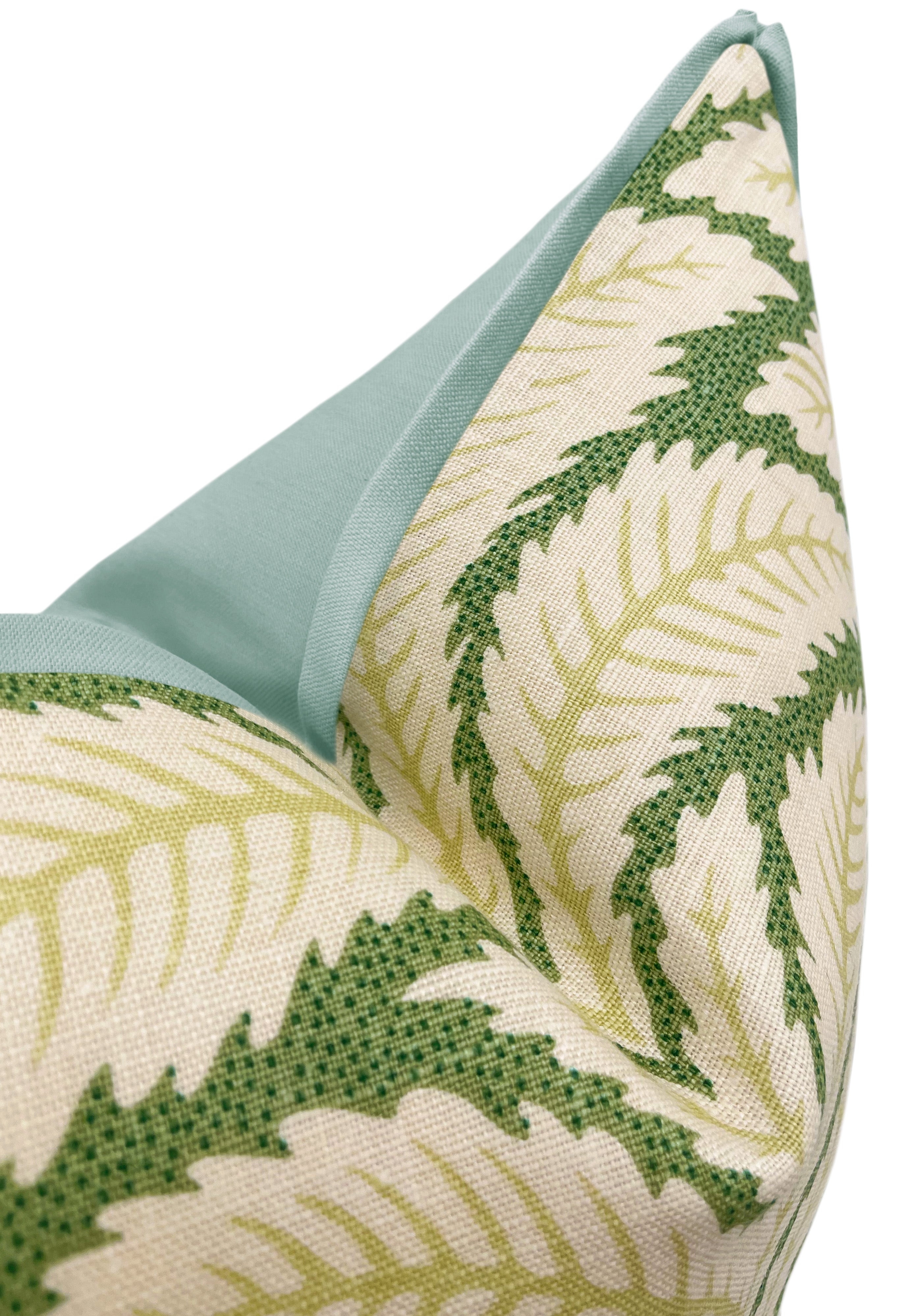 TALAVERA LINEN // LEAF | BRUNSCHWIG & FILS - SAMPLE 4" X 4" / BUTTERFLY FLANGE / Spa Blue - Image 0