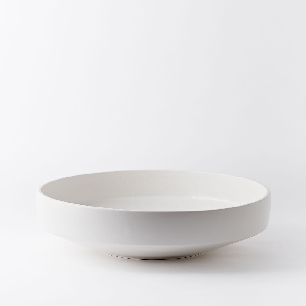 Pure White Ceramic Centerpiece Bowl, Set of Two - Image 0