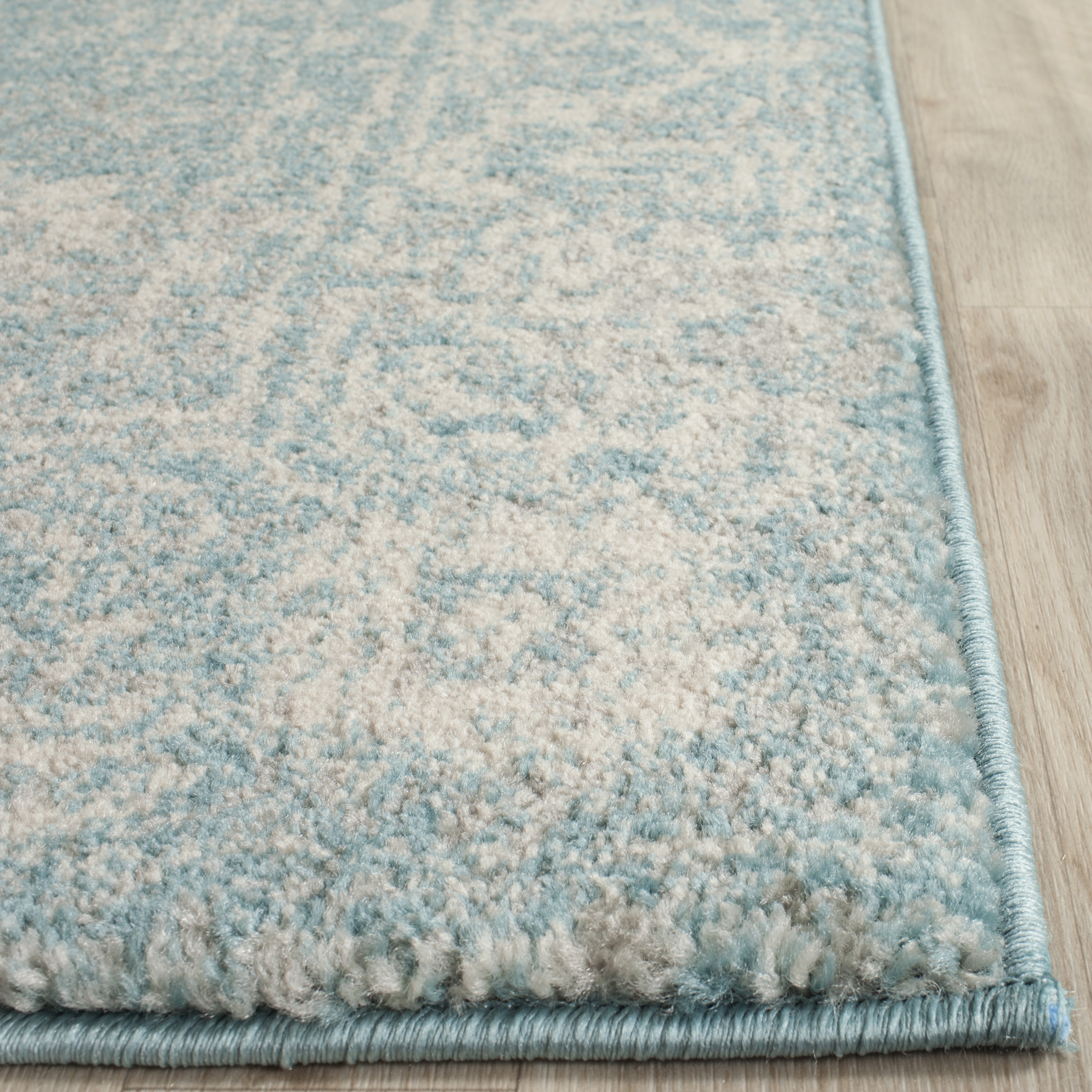Arlo Home Woven Area Rug, EVK270D, Light Blue/Ivory,  10' X 14' - Image 2