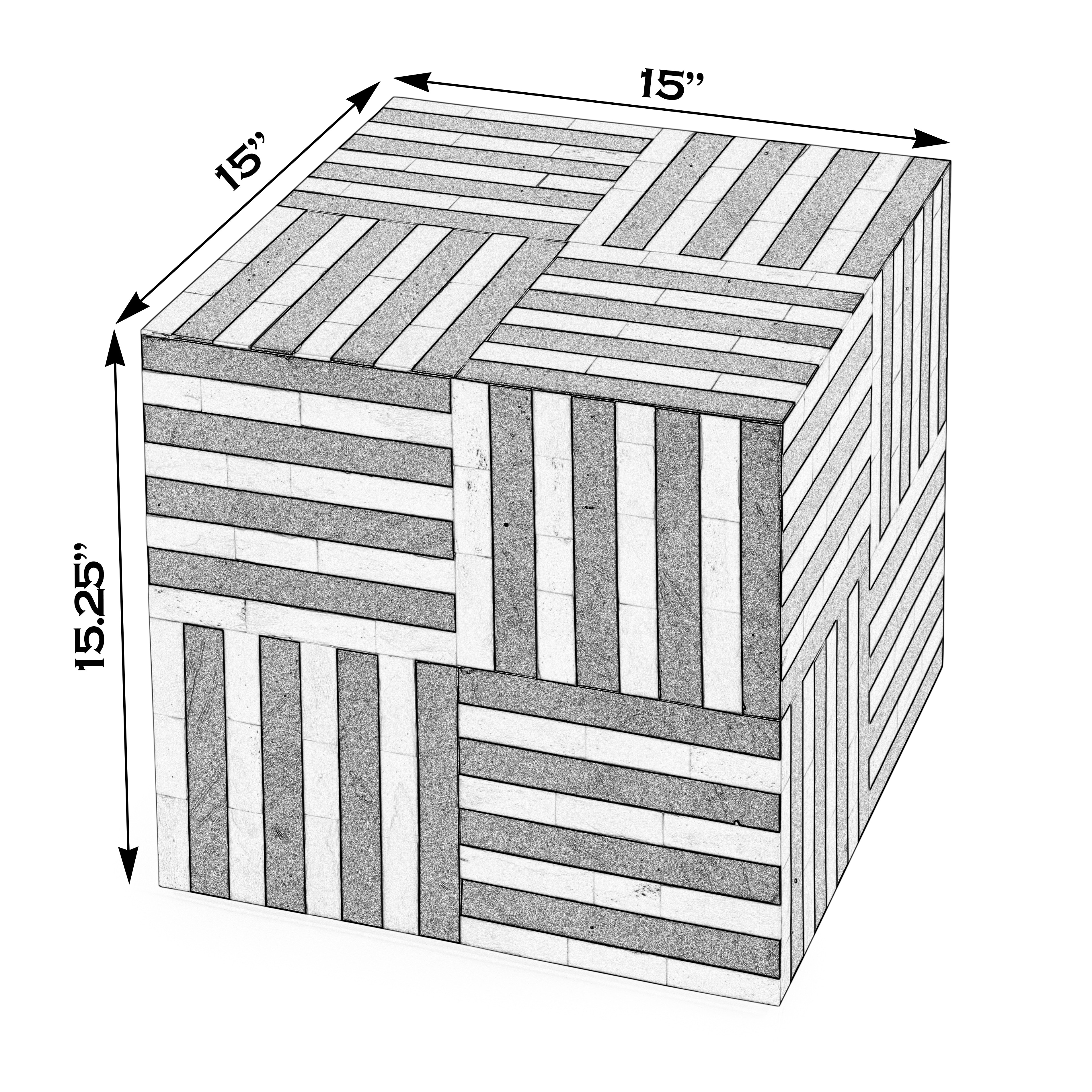 Zuri Black Bone Bunching Table - Image 1