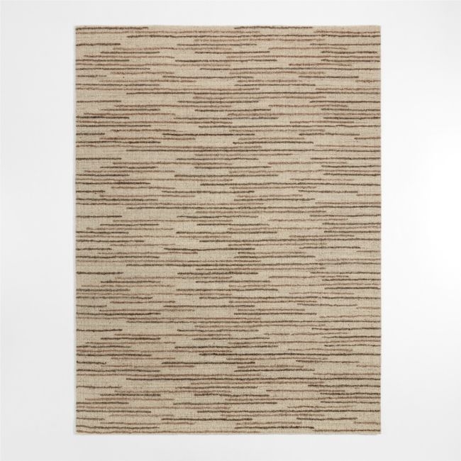 Udaipur Textured Wool Handwoven Brown Grey Area Rug 10'x14' - Image 0