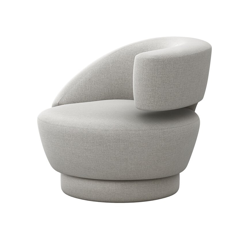 Interlude Arabella 35"" Wide Swivel Lounge Chair - Image 0