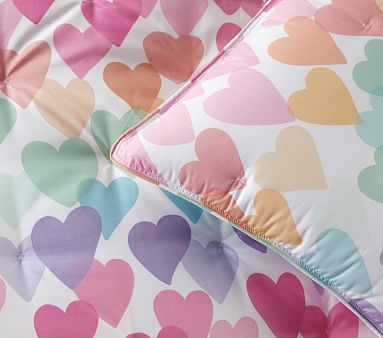 Evie Heart Dream Puff Recycled Comforter, Standard Sham, Multi - Image 4
