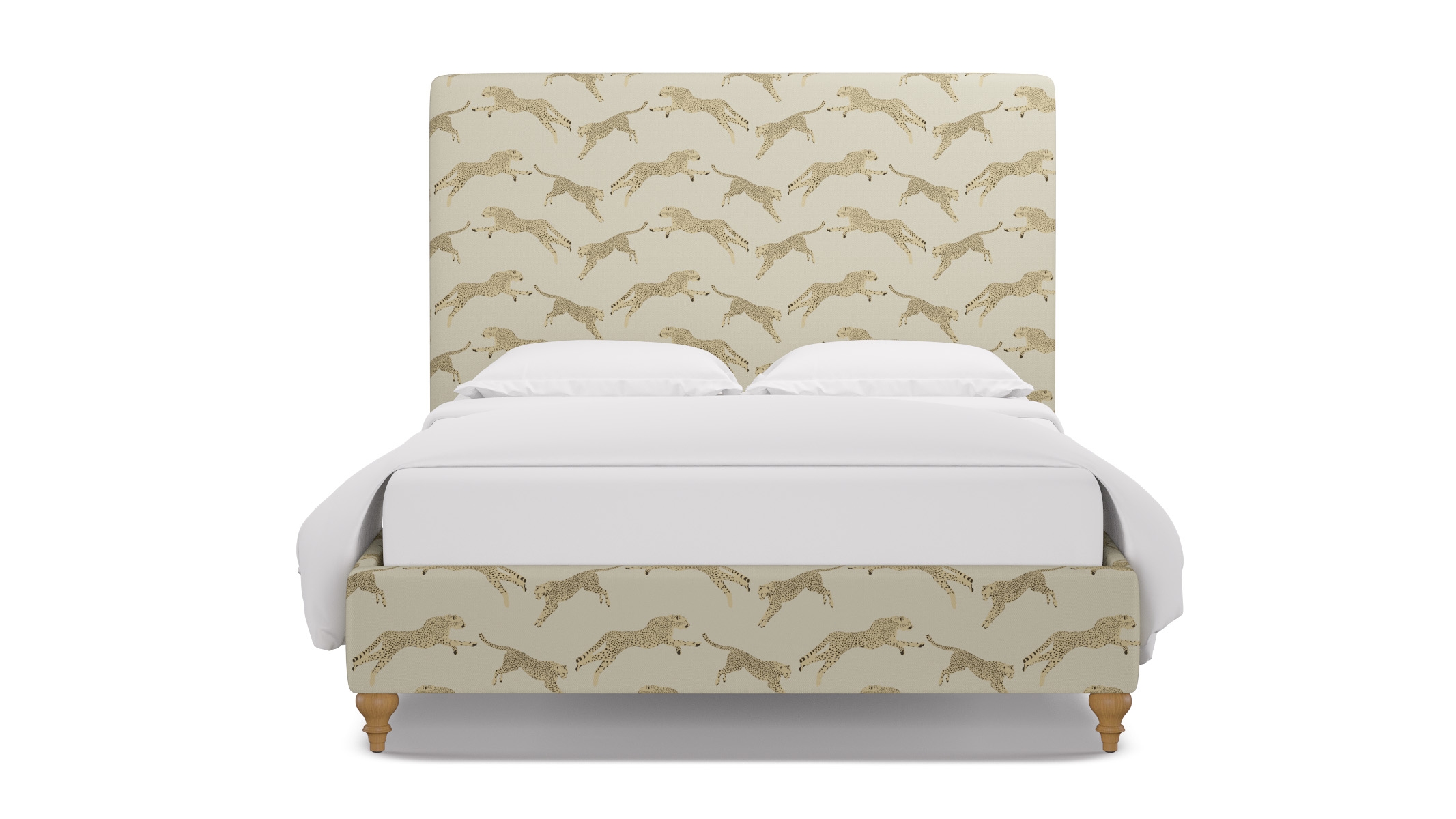 Classic Bed, Desert Cheetah, Natural Traditional Turned Leg, Twin - Image 0