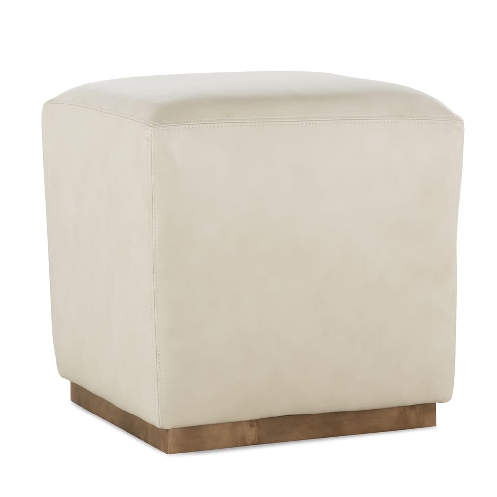 Dena Leather Ottoman - Image 0