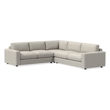 Urban Sectional Set 08: Left Arm 2 Seater Sofa, Corner, Right Arm 3 Seater Sofa, Poly, Twill, Dove, Concealed Supports - Image 0