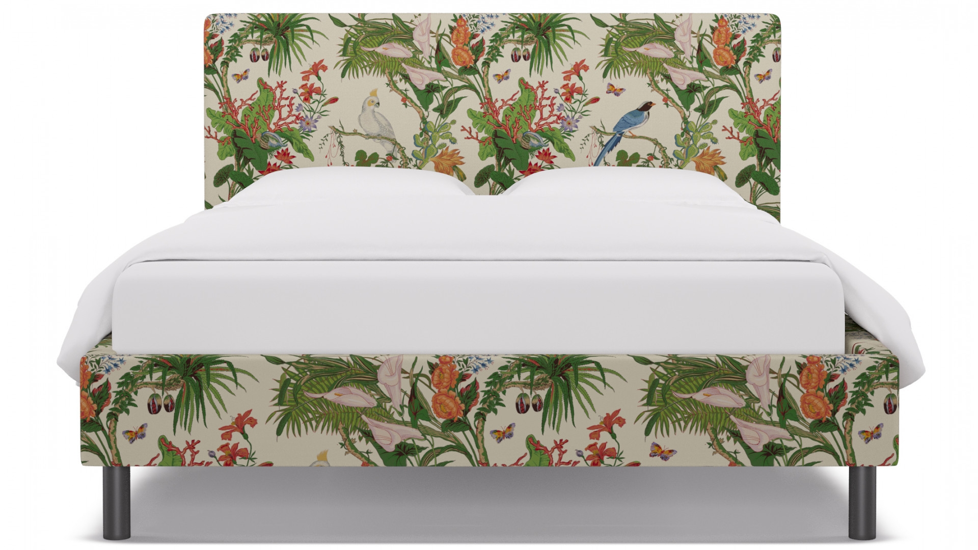 Tailored Platform Bed, White Cinque Terra, Queen - Image 0