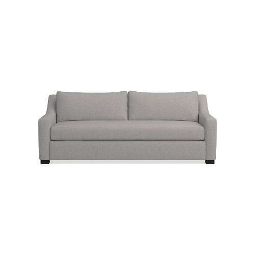 Ghent 84 Sofa, Down Cushion, Perennials Performance Melange Weave, Fog, Ebony Leg - Image 0