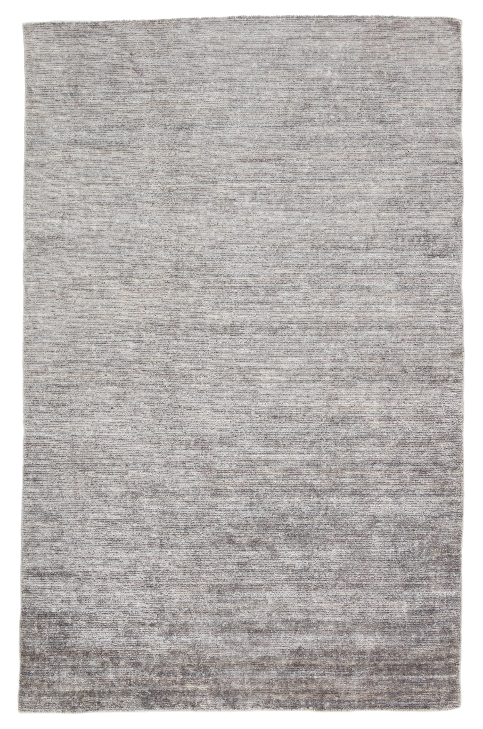 Ardis Handmade Solid Silver/ White Area Rug (8'X10') - Image 0
