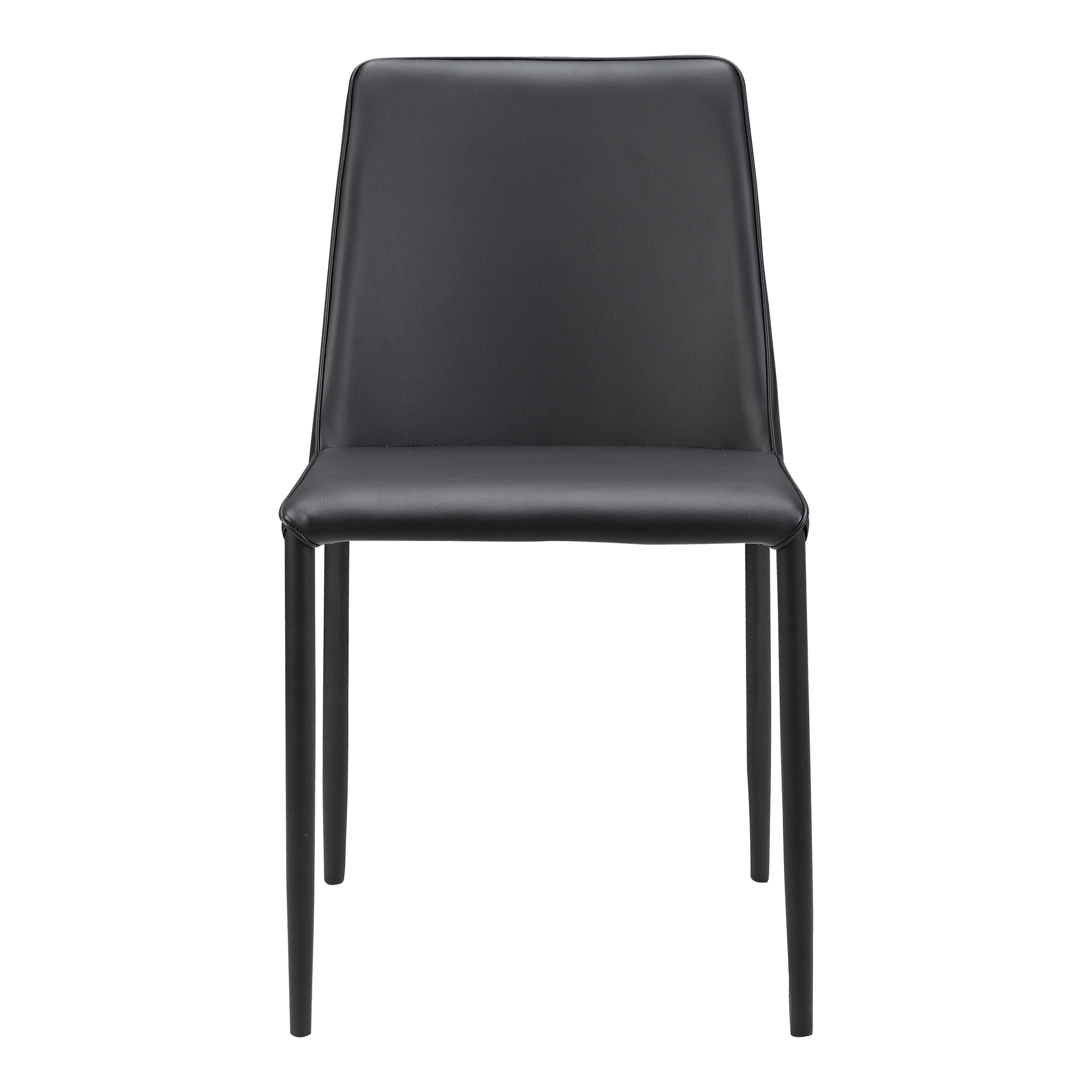 Nora Dining Chair Black Vegan Leather - Set Of Two - Image 0