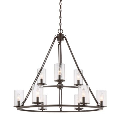 Manford 9 - Light Shaded Tiered Chandelier - Image 0
