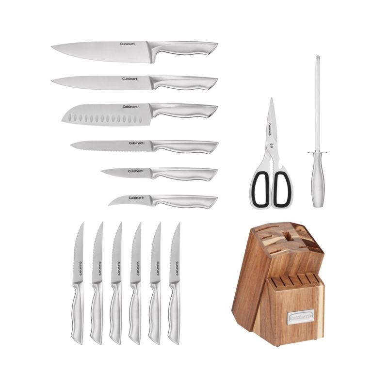 Cuisinart ® 15-Piece Stainless Steel Hollow-Handle Cutlery Block Set with Acacia Block - Image 2