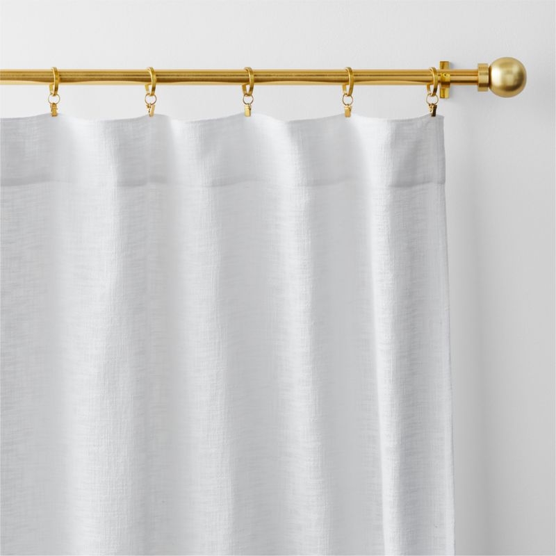 Lindstrom Crisp White Organic Cotton Sheer Window Curtain Panel 52"x84" - Image 1