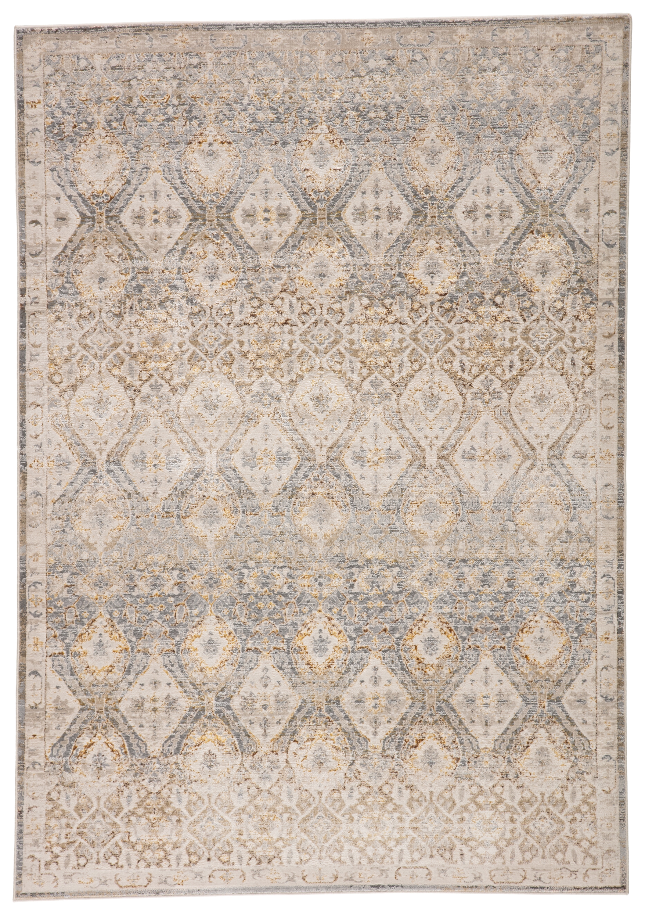 Vibe by Hakeem Oriental Gray/ Gold Area Rug (5'X7'6") - Image 0