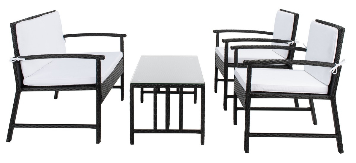 Krissy Living Set - Black/White - Safavieh - Image 6