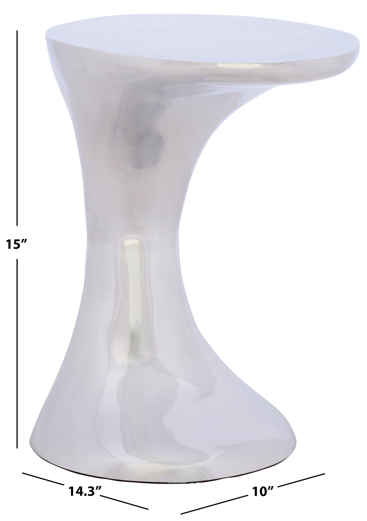 Capery Side Table - Silver - Safavieh - Image 8