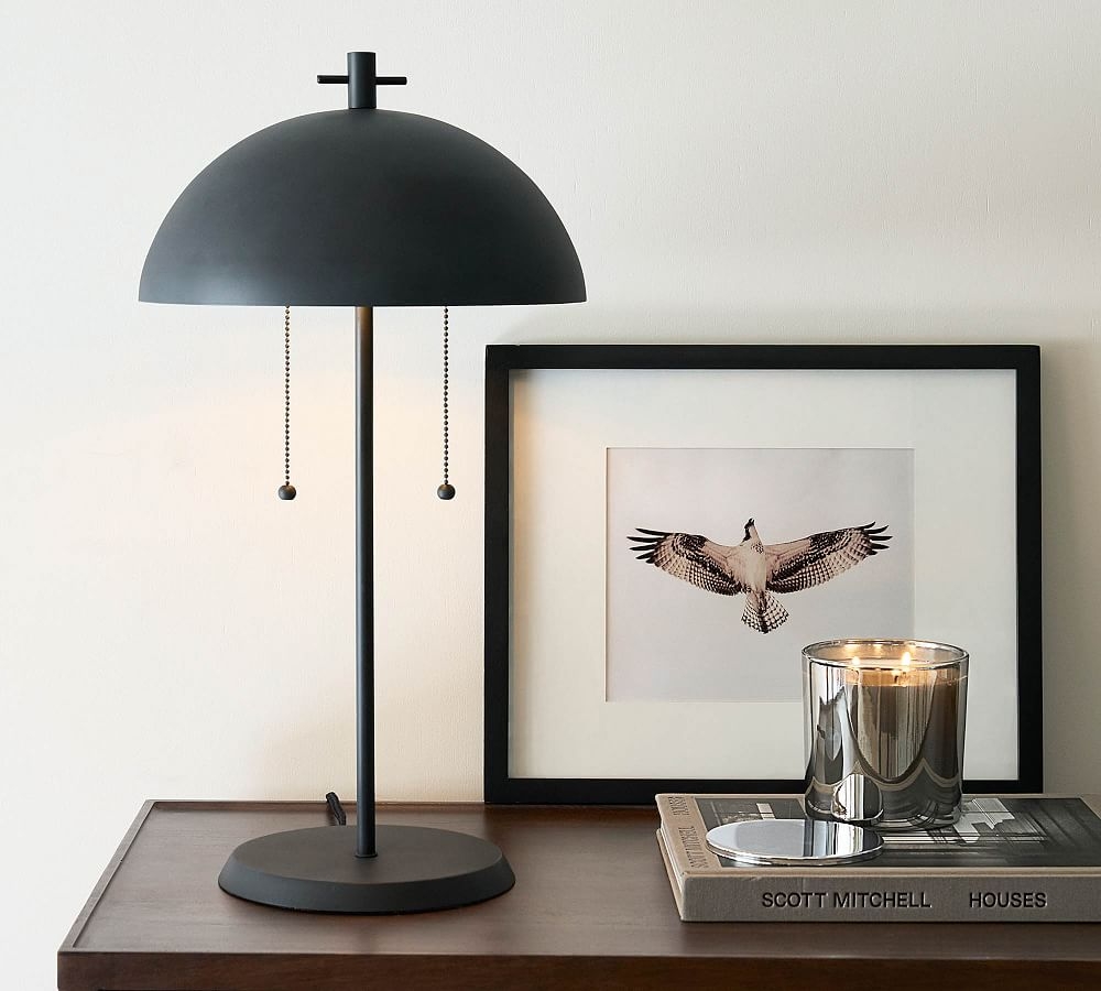 Caufield Metal Table Lamp, Large, Blackened Metal - Image 0