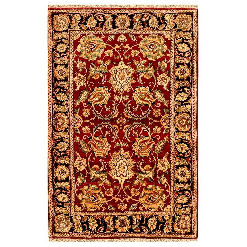 Bokara Rug Co., Inc. Hand-Knotted High-Quality Red and Black Area Rug - Image 0