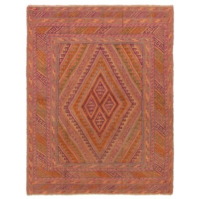 One-of-a-Kind Jimiyah Hand-Knotted New Age 4'7" X 6'0" Wool Area Rug in Purple - Image 0