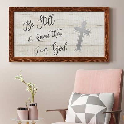 Be Still Cross-Premium Framed Canvas - Ready To Hang - Image 0