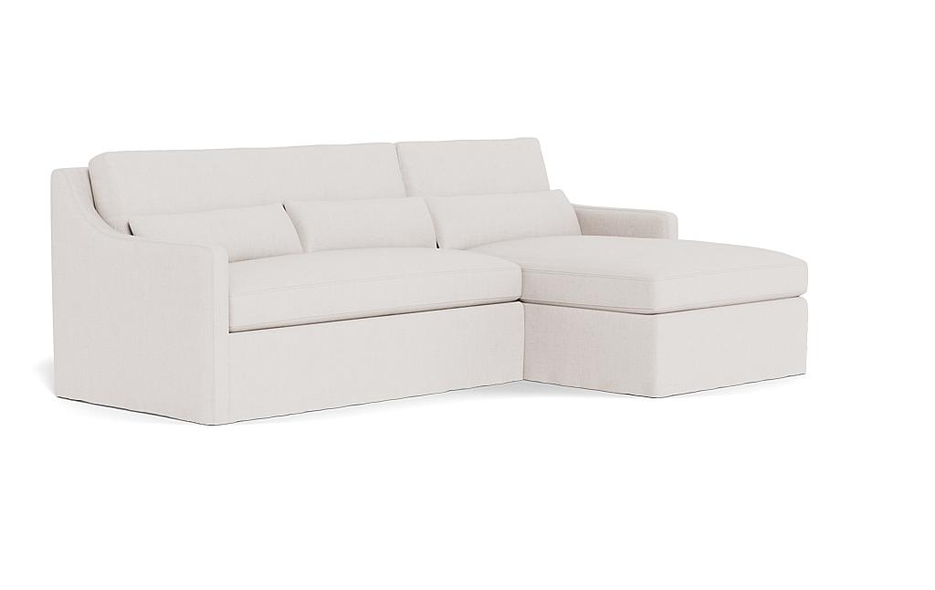 Ella Slipcovered 3-Seat Right Chaise Sectional - Image 1