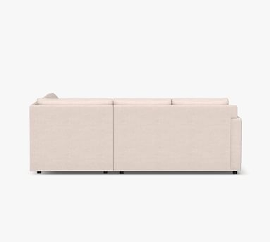Sanford Square Arm Upholstered Left Sofa Return Bumper Sectional, Polyester Wrapped Cushions, Performance Boucle Pebble - Image 4
