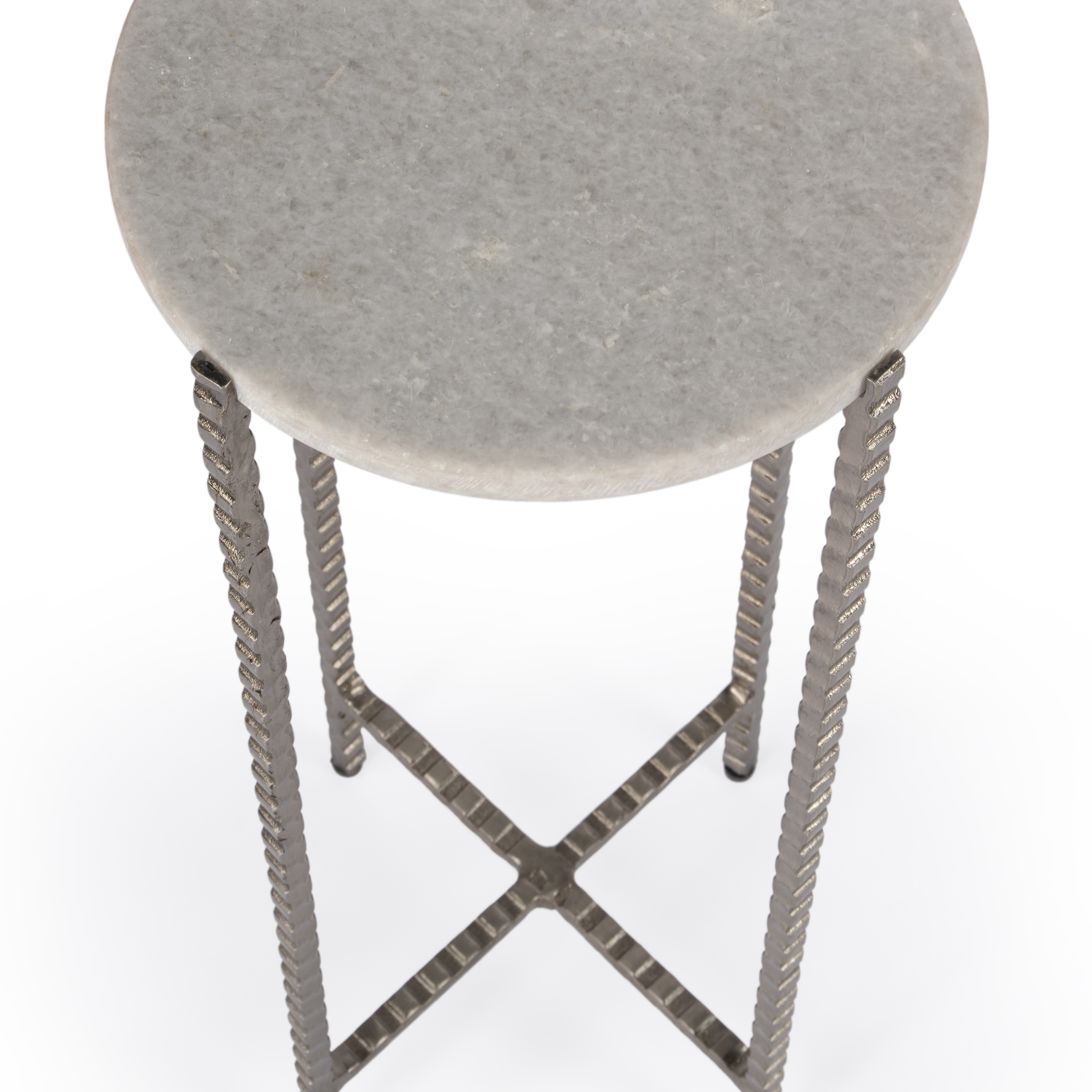 Nigella White Marble Side Table - Image 2