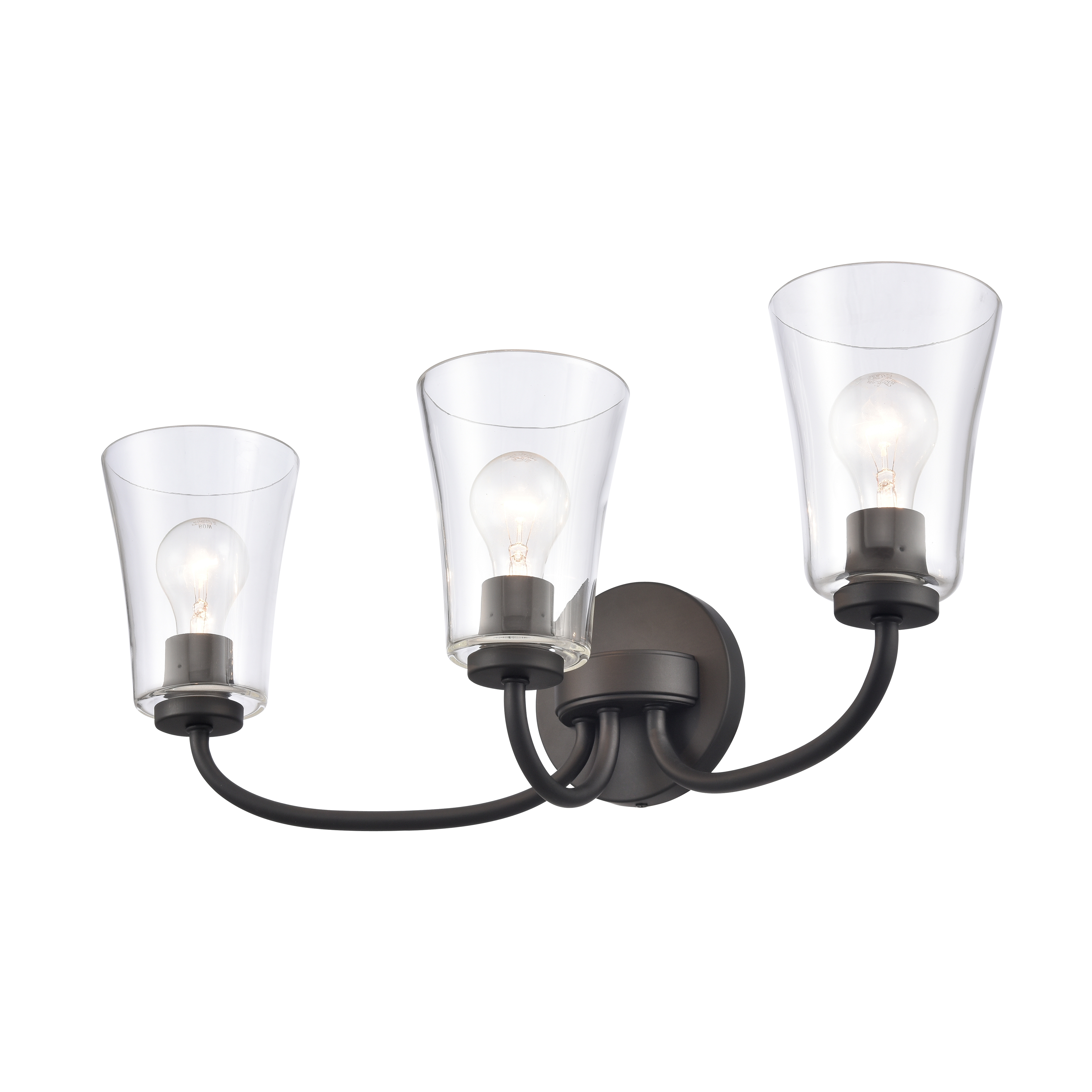 Emily 23'' Wide 3-Light Vanity Light - Matte Black - Image 4