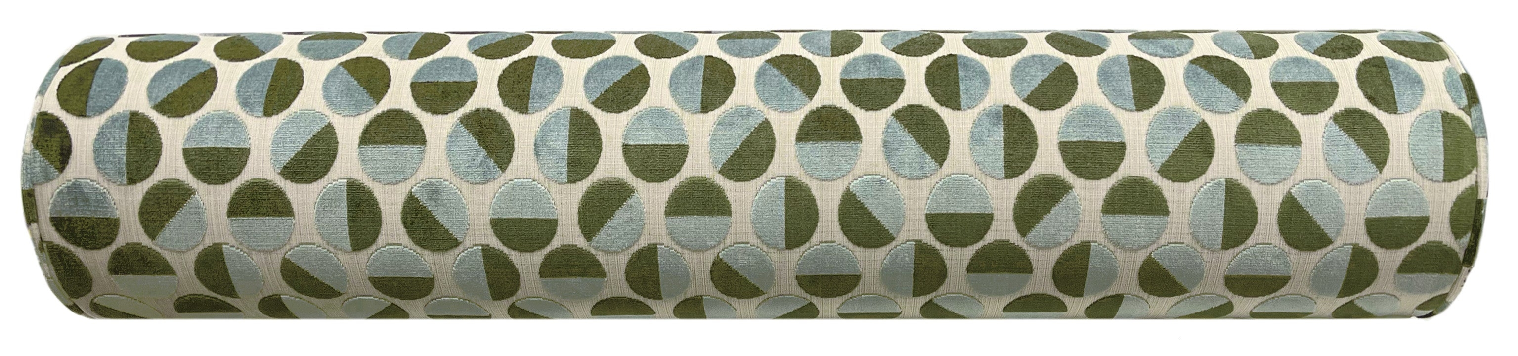 THE BOLSTER :: BROOKLYN CUT VELVET // SPA BLUE - TWIN // 9" X 24" - Image 2