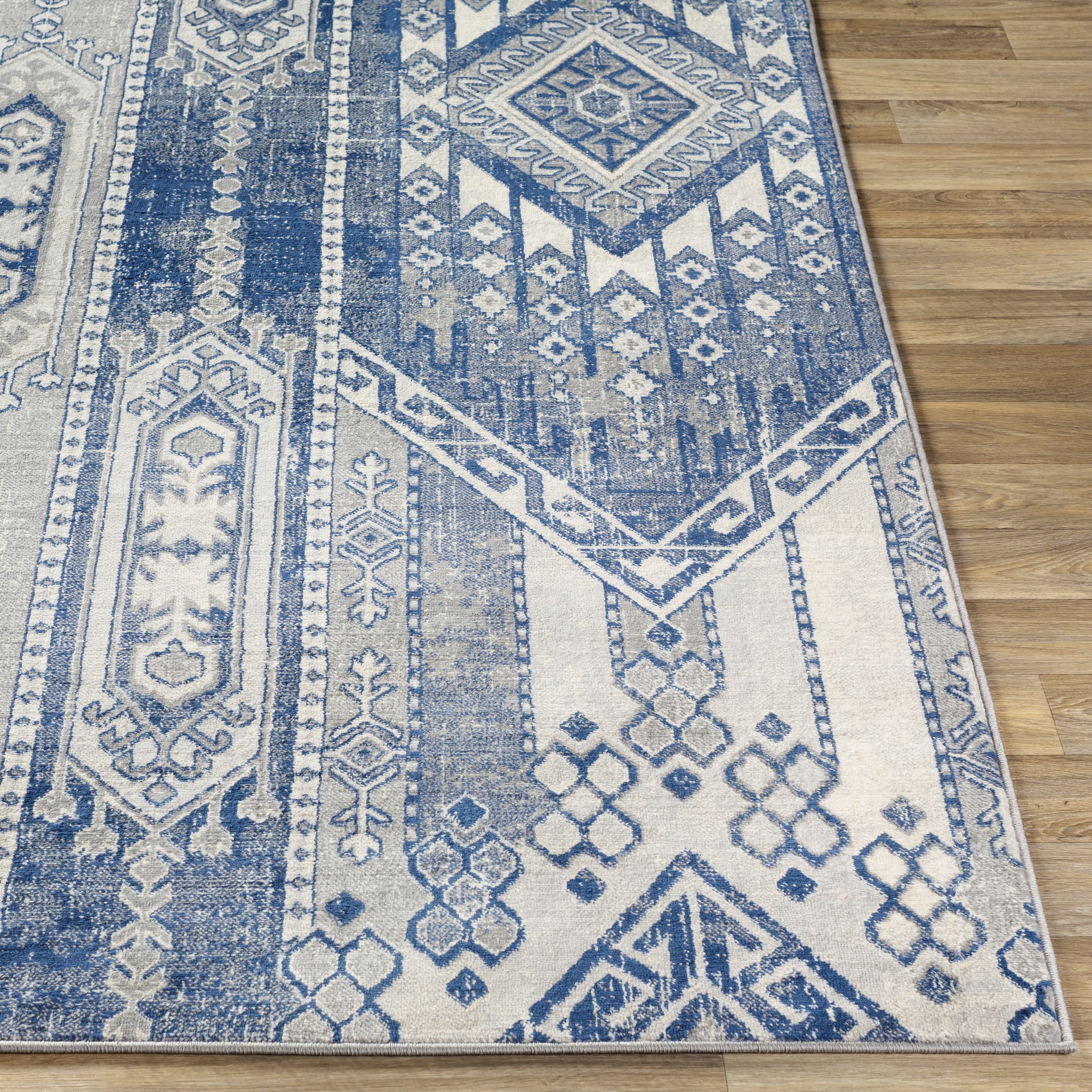 Monaco Blue Indoor 8'10" x 12'4" Machine Woven Rug - Image 2