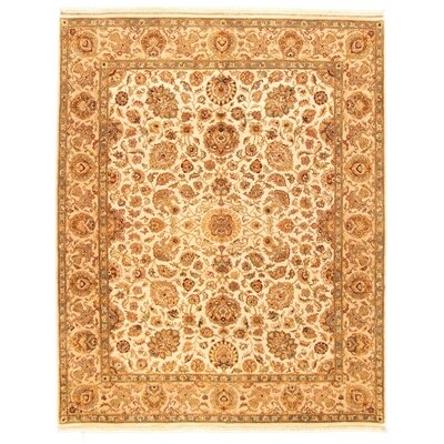 One-of-a-Kind Hand-Knotted New Age Sultanabad Ivory 8'1" x 10'1" Wool Area Rug - Image 0