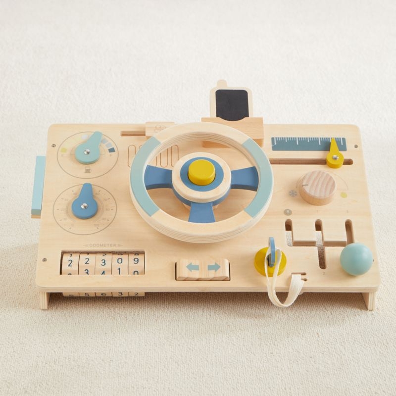 Wonder & Wise by Asweets Wooden Beep Beep Toddler Busy Board - Image 1