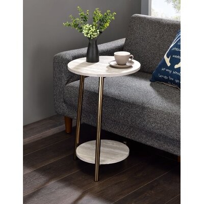 Side Table, Natural & Champagne - Image 0