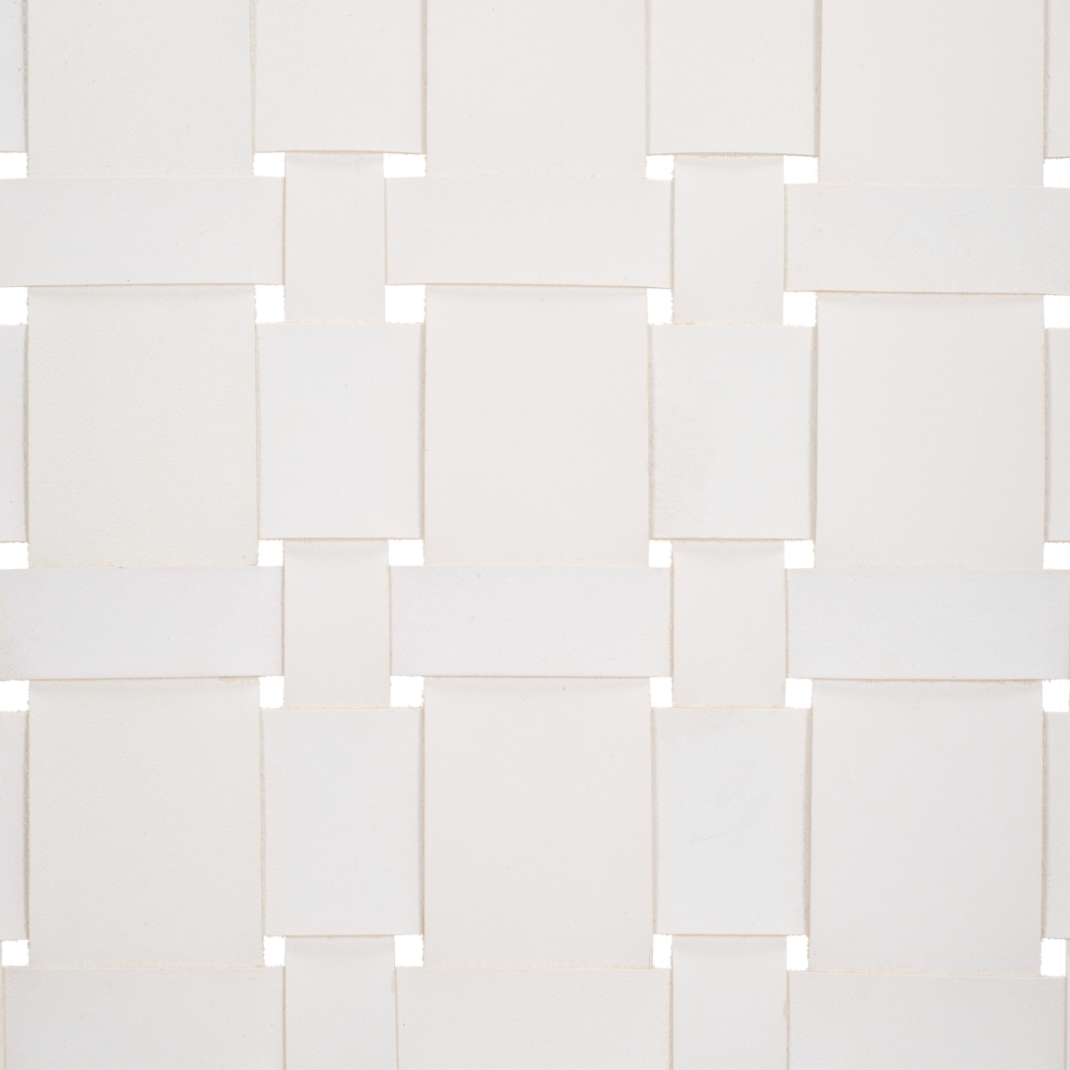 Baden Leather Woven Arm Chair - White / Brown - Safavieh - Image 4