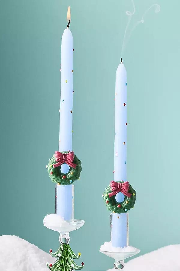 Festive Icon Taper Candles, Set of 2 - Image 0