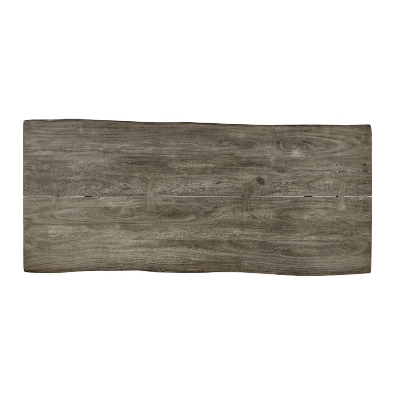 Yukon 58" Weathered Grey Live Edge Solid Wood Dining Table - Image 4