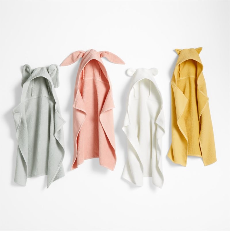 Bear Organic Waffle Hooded Baby Towel - Image 1