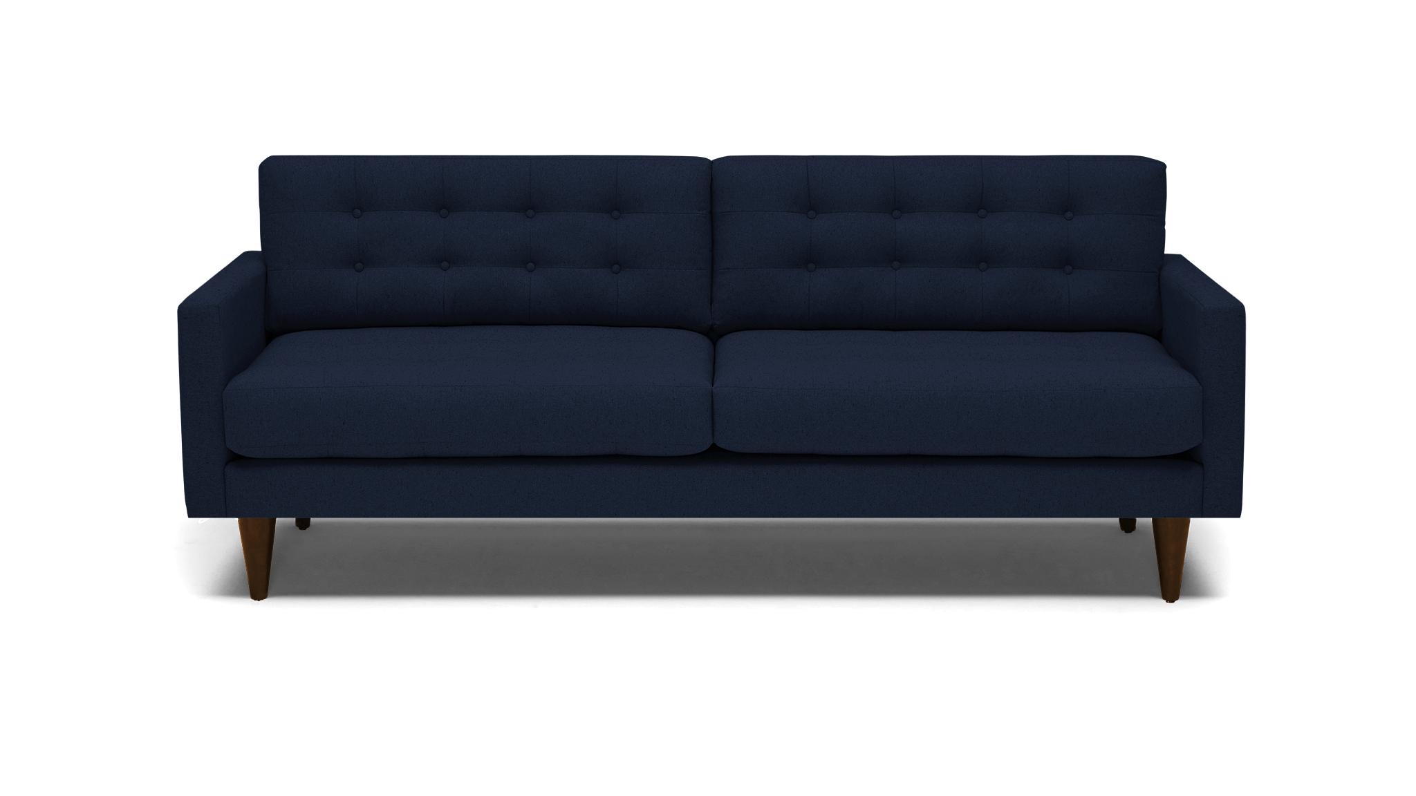 Blue Eliot Mid Century Modern Sofa - Bentley Indigo - Mocha - Image 0