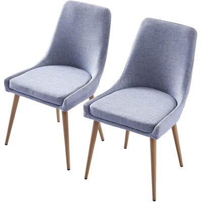 Modern Dining Chair Set Of 2 Fabric Upholstered Seat Metal Legs Side Chair For Dining Room,kithen And Living Room - Image 0