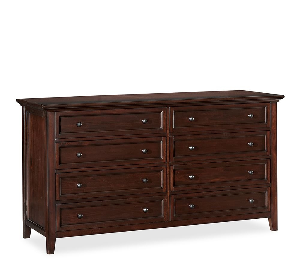 Hudson 8-Drawer Wide Dresser, Mahogany - Image 0