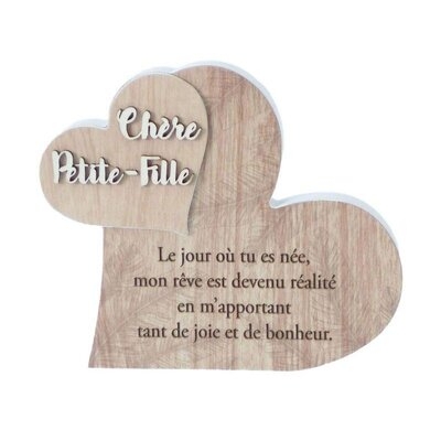 Chere Petite-Fille Heart Shaped Block Sign - Image 0