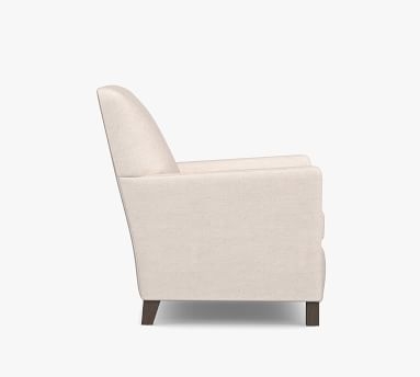 Howard Upholstered Armchair, Polyester Wrapped Cushions, Performance Heathered Basketweave Platinum - Image 2