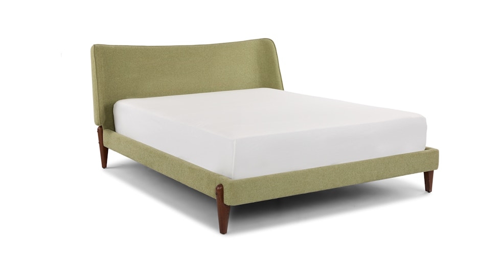 Uden Queen Upholstered Bed - Light Willow Green - Image 0