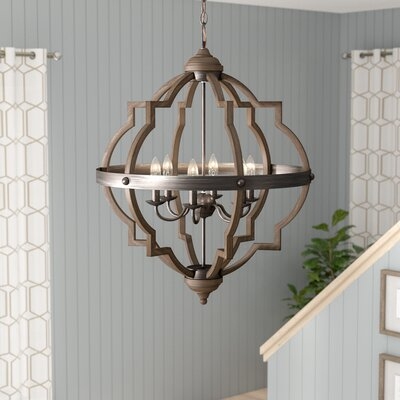 Rithland 6 - Light Candle Style Geometric Chandelier - Image 0