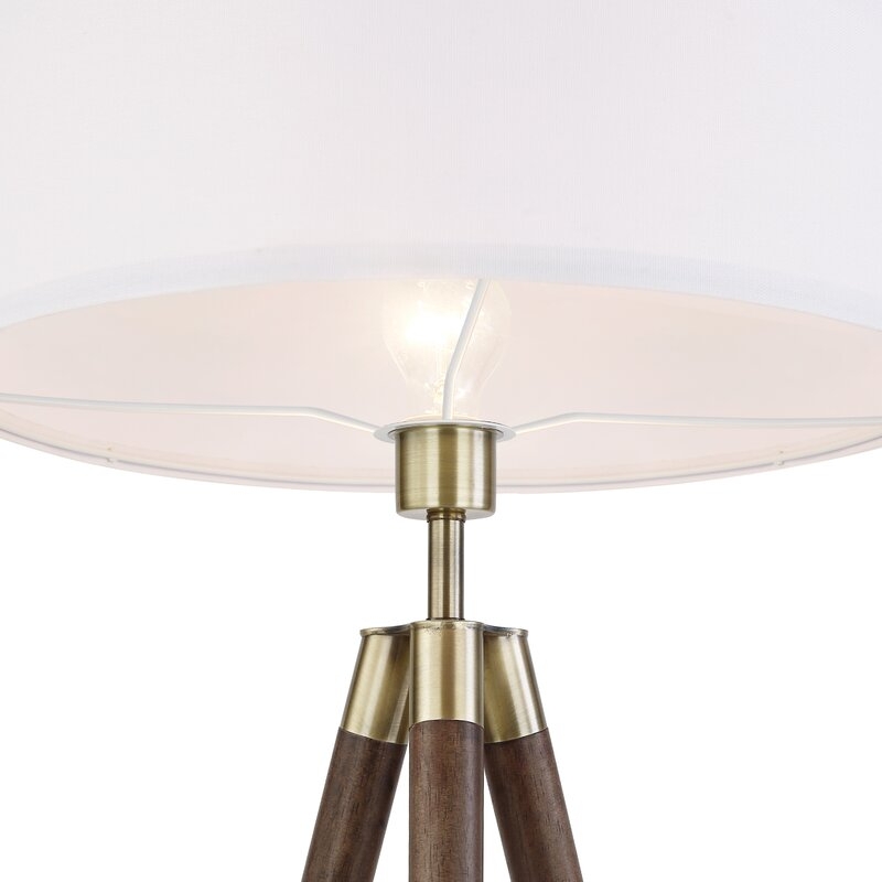 Casmira 62" Tripod Floor Lamp, Walnut - Image 3